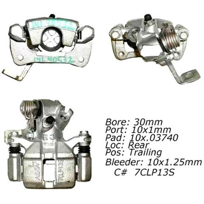 Rear Left Rebuilt Caliper With Hardware by CENTRIC PARTS - 141.40532 pa13