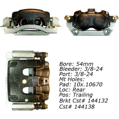 Rear Left Rebuilt Caliper With Hardware by CENTRIC PARTS - 141.65526 pa23