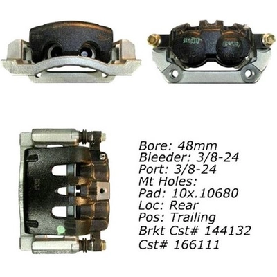 Rear Left Rebuilt Caliper With Hardware by CENTRIC PARTS - 141.65532 pa16