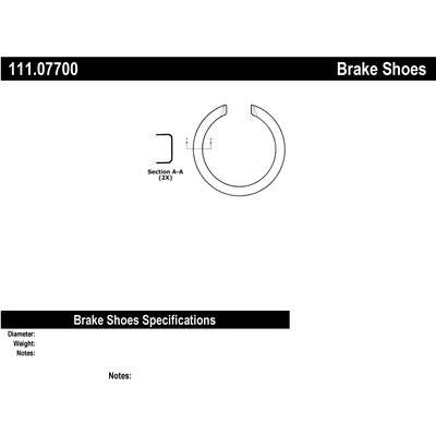 Patins de frein de stationnement arrière by CENTRIC PARTS - 111.07700 pa3