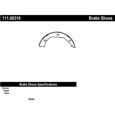 Patins de frein de stationnement arrière by CENTRIC PARTS - 111.08310 pa3