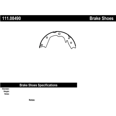 Patins de frein de stationnement arrière by CENTRIC PARTS - 111.08490 pa1