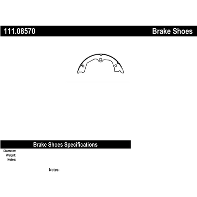 Patins de frein de stationnement arrière by CENTRIC PARTS - 111.08570 pa3