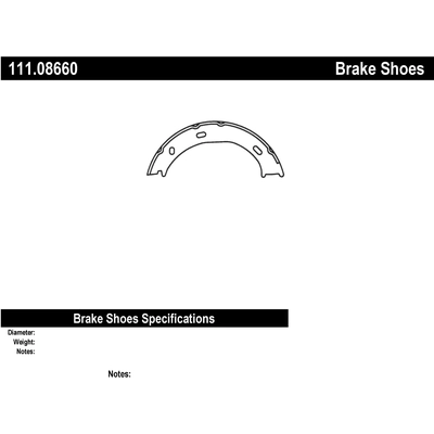 Rear Parking Brake Shoes by CENTRIC PARTS - 111.08660 pa3