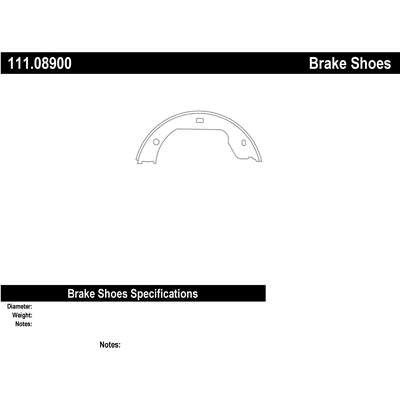 Patins de frein de stationnement arrière by CENTRIC PARTS - 111.08900 pa5