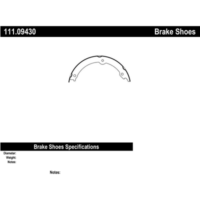 Patins de frein de stationnement arrière by CENTRIC PARTS - 111.09430 pa1