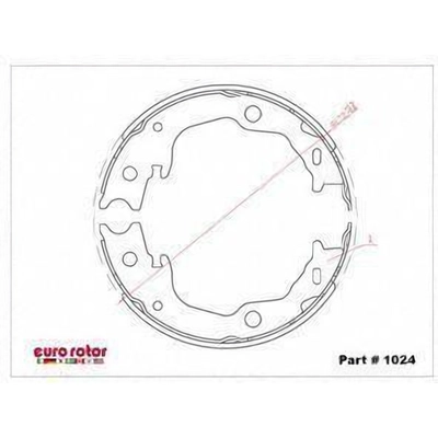 Rear Parking Brake Shoes by EUROROTOR - 1024 pa3