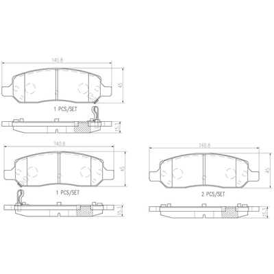 BREMBO - P09017N - Disc Brake Pads pa2