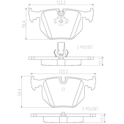 Plaquettes de frein arrière en céramique qualité supérieur by BREMBO - P06020N pa6