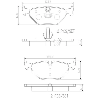 Plaquettes de frein arrière en céramique qualité supérieur by BREMBO - P06025N pa5