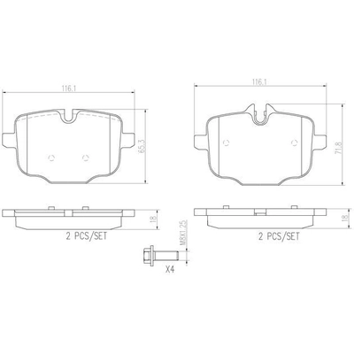 Plaquettes de frein arrière en céramique qualité supérieur by BREMBO - P06061N pa5