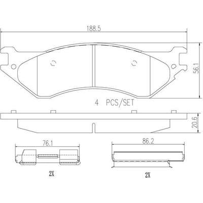 Plaquettes de frein arrière en céramique qualité supérieur by BREMBO - P18016N pa7