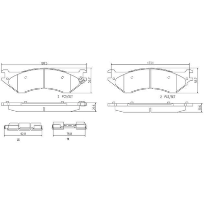 Plaquettes de frein arrière en céramique qualité supérieur by BREMBO - P18023N pa4