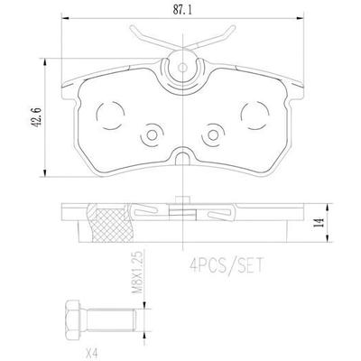 Plaquettes de frein arrière en céramique qualité supérieur by BREMBO - P24047N pa4