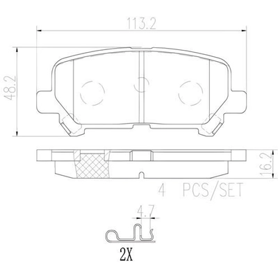 Plaquettes de frein arrière en céramique qualité supérieur by BREMBO - P28082N pa7