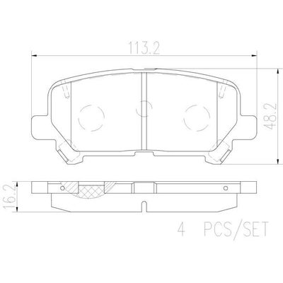 Plaquettes de frein arrière en céramique qualité supérieur by BREMBO - P28083N pa5