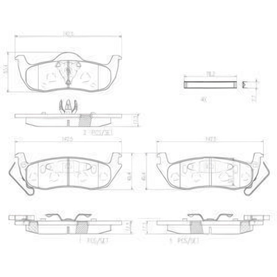 Rear Premium Ceramic Pads by BREMBO - P37011N pa3