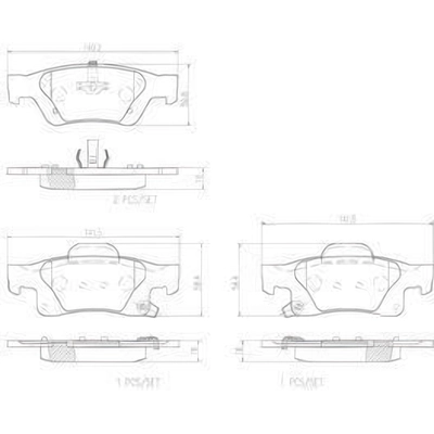 Rear Premium Ceramic Pads by BREMBO - P37016N pa9