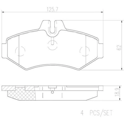 Plaquettes de frein arrière en céramique qualité supérieur by BREMBO - P50020N pa5