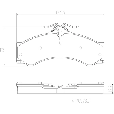 Plaquettes de frein arrière en céramique qualité supérieur by BREMBO - P50088N pa2