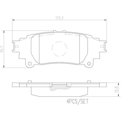 Rear Premium Ceramic Pads by BREMBO - P83132N pa2