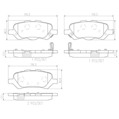 Plaquettes de frein arrière en céramique qualité supérieur by BREMBO - P83158N pa5