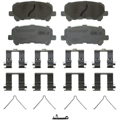 WAGNER - OEX1281 - Plaquettes de frein arrière en céramique qualité supérieur pa18