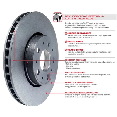 Rear Premium Rotor by BREMBO - 08.9502.11 (1 Qty) pa6