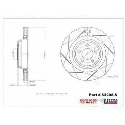 Rear Premium Rotor by EUROROTOR - 53208S pa3