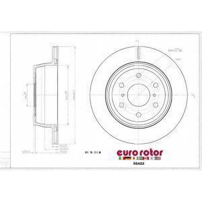 Disque de frein arrière de qualité supérieur by EUROROTOR - 55422 pa2