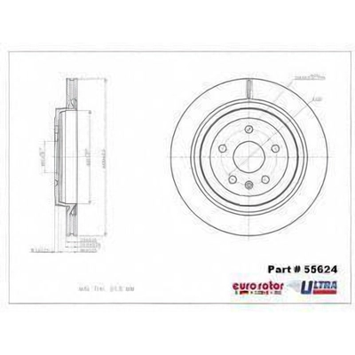 Rear Premium Rotor by EUROROTOR - 55624 pa1