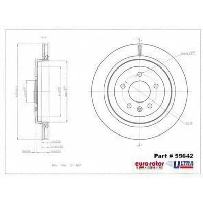 Disque de frein arrière de qualité supérieur by EUROROTOR - 55642 pa1