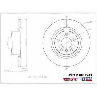 Disque de frein arrière de qualité supérieur by EUROROTOR - BM7034 pa1