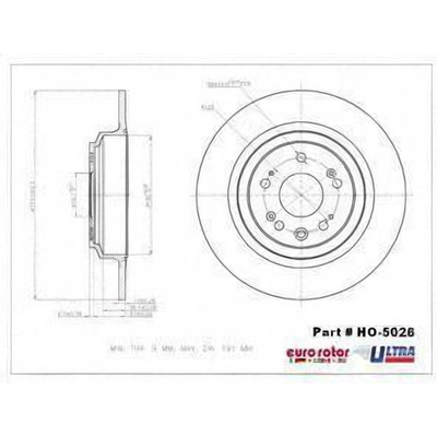 Rear Premium Rotor by EUROROTOR - HO5026 pa1