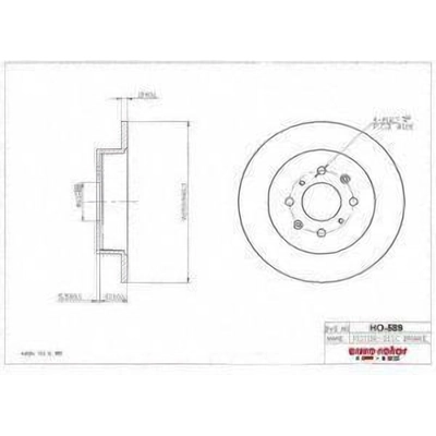 Rear Premium Rotor by EUROROTOR - HO589 pa1