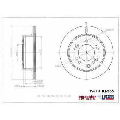 Rear Premium Rotor by EUROROTOR - KI955 pa2