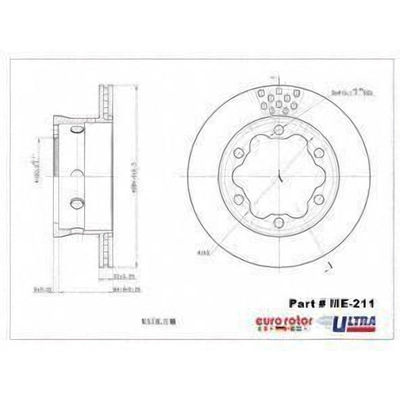 Rear Premium Rotor by EUROROTOR - ME211 pa1