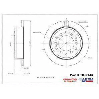 Rear Premium Rotor by EUROROTOR - TO6143 pa1