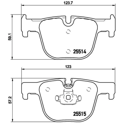 Rear Premium Semi Metallic Pads by BREMBO - P06072 pa5