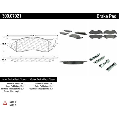 Plaquettes de frein arrière semi-métalliques de qualité supérieur by CENTRIC PARTS - 300.07021 pa1