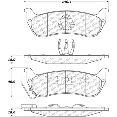 Plaquettes de frein arrière semi-métalliques de qualité supérieur by CENTRIC PARTS - 300.09980 pa4