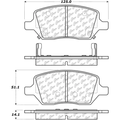 Plaquettes de frein arrière semi-métalliques de qualité supérieur by CENTRIC PARTS - 300.10930 pa6