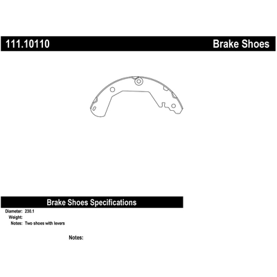 Patins arrière de qualit supérieur by CENTRIC PARTS - 111.10110 pa2