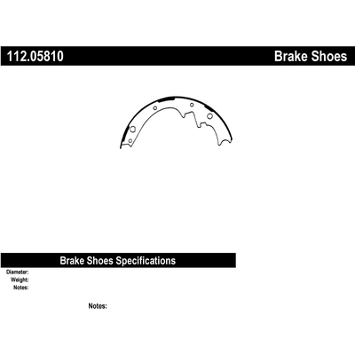 Rear Premium Shoes by CENTRIC PARTS - 112.05810 pa1