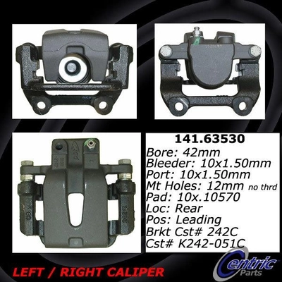 Rear Right Rebuilt Caliper With Hardware by CENTRIC PARTS - 141.63530 pa1