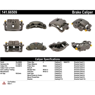 Rear Right Rebuilt Caliper With Hardware by CENTRIC PARTS - 141.66509 pa9