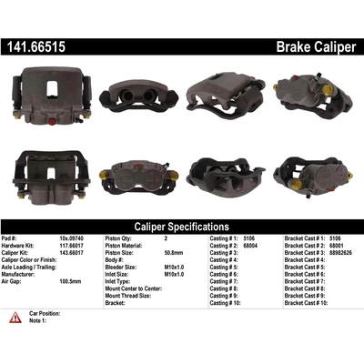 Étrier arrière droit reconditionné avec matériel by CENTRIC PARTS - 141.66515 pa8