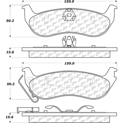 CENTRIC PARTS - 102.09320 - Rear Semi Metallic Pads pa1