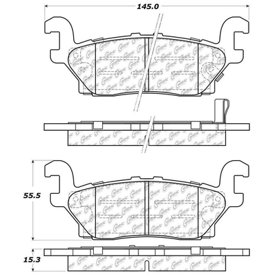 Rear Semi Metallic Pads by CENTRIC PARTS - 102.11200 pa6