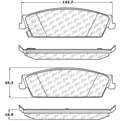 Plaquettes arrière semi-métallique by CENTRIC PARTS - 102.11940 pa3